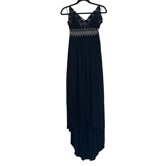 ASTR The Label Black Crochet Bodice Maxi Dress Medium‎ - Picture 1 of 10